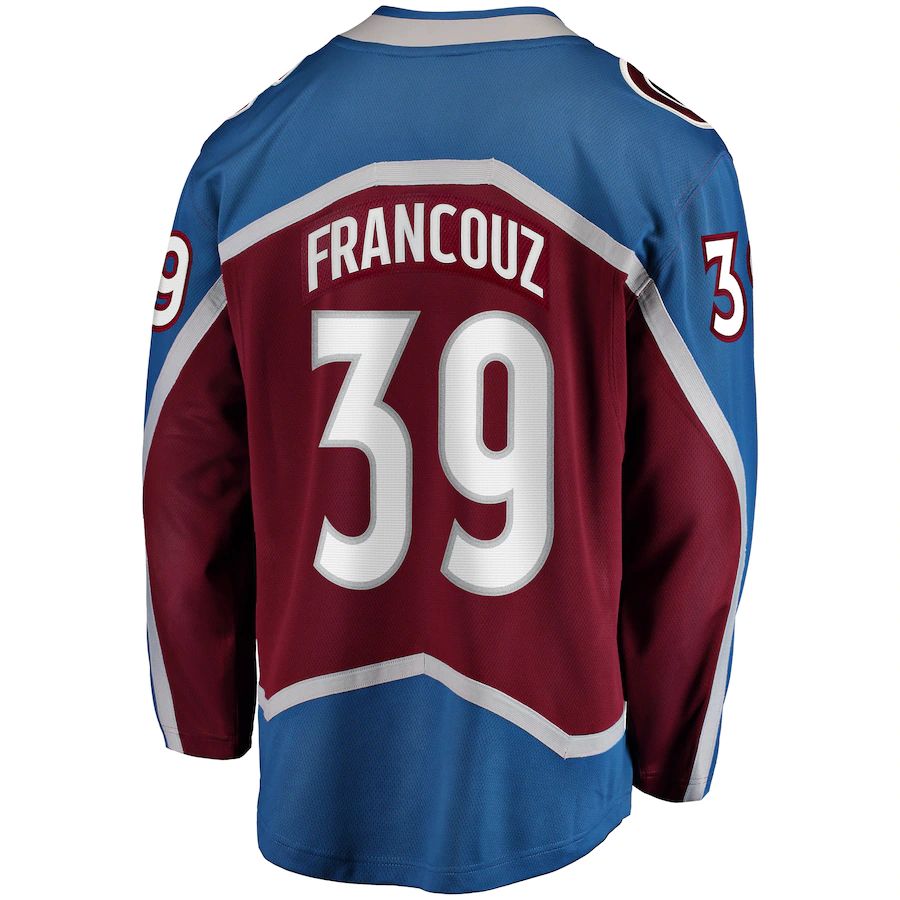 C.Avalanche #39 Pavel Francouz Fanatics Branded Breakaway Player Jersey Burgundy Stitched American Hockey Jerseys - Main View