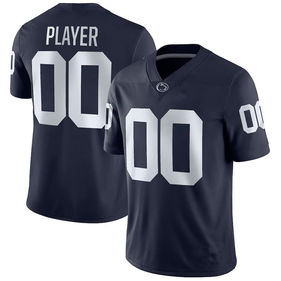 Custom P.State Nittany Lions Pick-A-Player NIL Replica Football Jersey Navy American Stitched College Jerseys - Main View