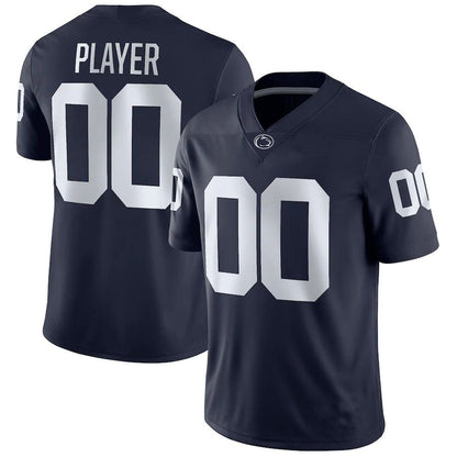 Custom P.State Nittany Lions Pick-A-Player NIL Replica Football Jersey Navy American Stitched College Jerseys - Main View