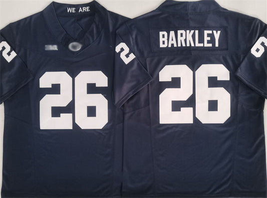 P.State Nittany Lions #26 Saquon Barkley Navy 2024 F.U.S.E. Stitched College Jerseys - Main View