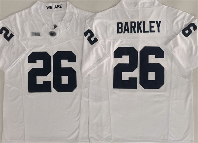 P.State Nittany Lions #26 Saquon Barkley White 2024 F.U.S.E. Stitched College Jerseys - Main View