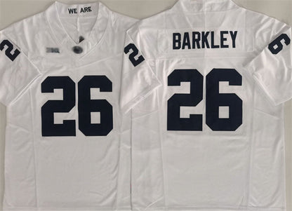 P.State Nittany Lions #26 Saquon Barkley White 2024 F.U.S.E. Stitched College Jerseys - Main View