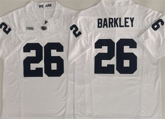 P.State Nittany Lions #26 Saquon Barkley White 2024 F.U.S.E. Stitched College Jerseys - Main View