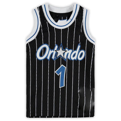 O.Magic #1 Penny Hardaway Mitchell & Ness Big & Tall 1994-95 Hardwood Classics Swingman Jersey Black Stitched American Basketball Jersey view 2