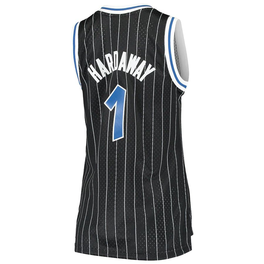 O.Magic #1 Penny Hardaway Mitchell & Ness Women's Black 1994-95 Hardwood Classics Swingman Jersey Black Stitched American Basketball Jersey - Main View