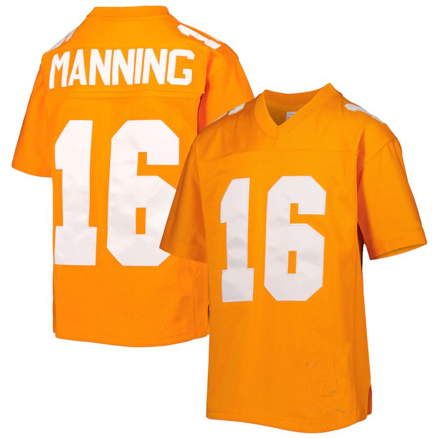 T.Volunteers #16 Peyton Manning Mitchell & Ness Replica Jersey Tennessee Orange Stitched American College Jerseys - Main View
