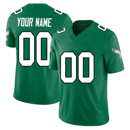 Custom P.Eagles Alternate Vapor F.U.S.E. Limited Jersey - Kelly Green Stitched American Football Jerseys - Main View