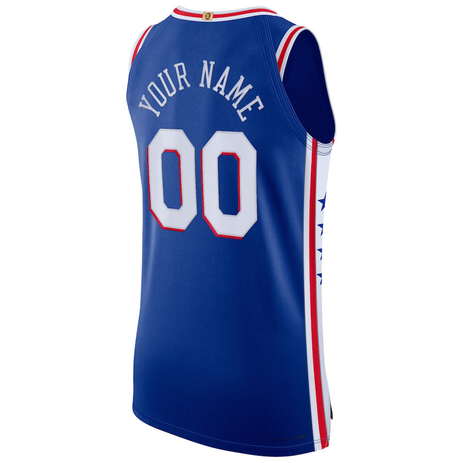 Custom PH.76ers 2021-22 Diamond Swingman Authentic Jersey Icon Edition Royal Stitched Basketball Jersey - Main View
