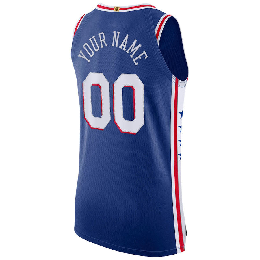 Custom PH.76ers Authentic Jersey Icon Edition Royal Stitched Basketball Jersey - Main View