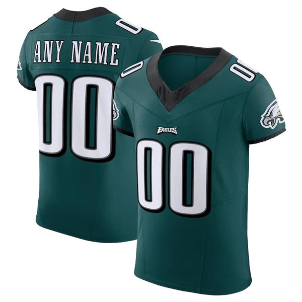 Custom P.Eagles Midnight Green Scarlet Vapor F.U.S.E. Elite  Jersey Stitched American Football Jerseys - Main View