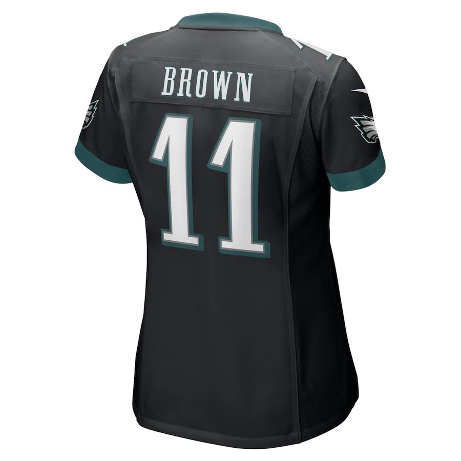 P.Eagles #11 A.J. Brown Black Player Game Jersey Stitched American Football Jerseys - Main View