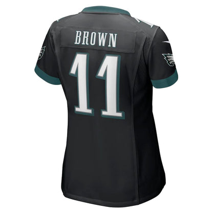 P.Eagles #11 A.J. Brown Black Player Game Jersey Stitched American Football Jerseys - Main View