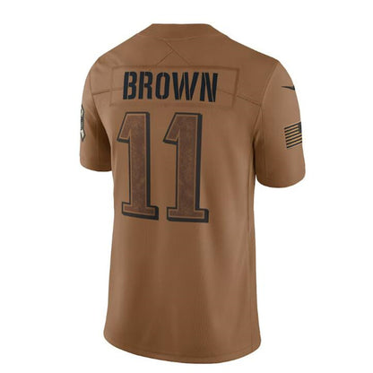P.Eagles #11 A.J. Brown Brown 2023 Salute To Service Limited Jersey Stitched American Football Jerseys - Main View