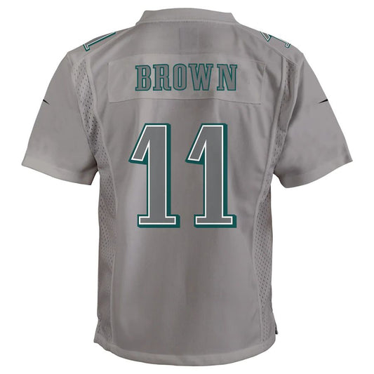 P.Eagles #11 A.J. Brown Gray Atmosphere Game Jersey Stitched American Football Jerseys - Main View
