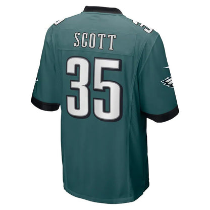 P.Eagles #35 Boston Scott Midnight Green Game Jersey Stitched American Football Jerseys - Main View