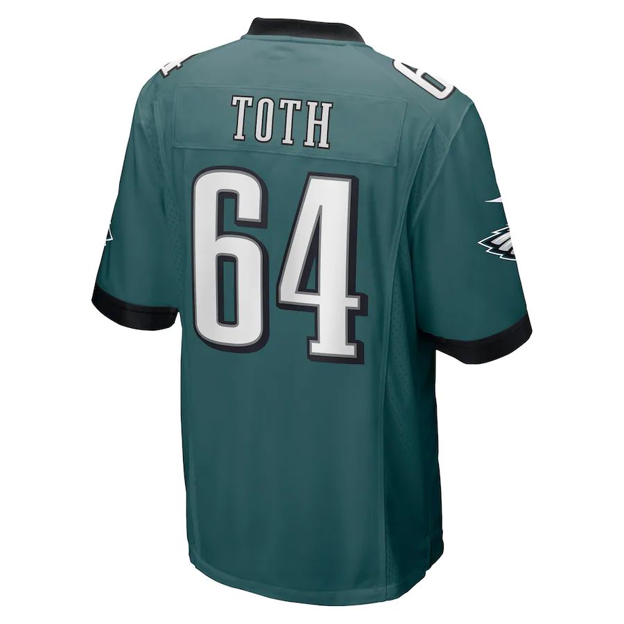 P.Eagles #64 Brett Toth Midnight Green Game Jersey Stitched American Football Jerseys - Main View