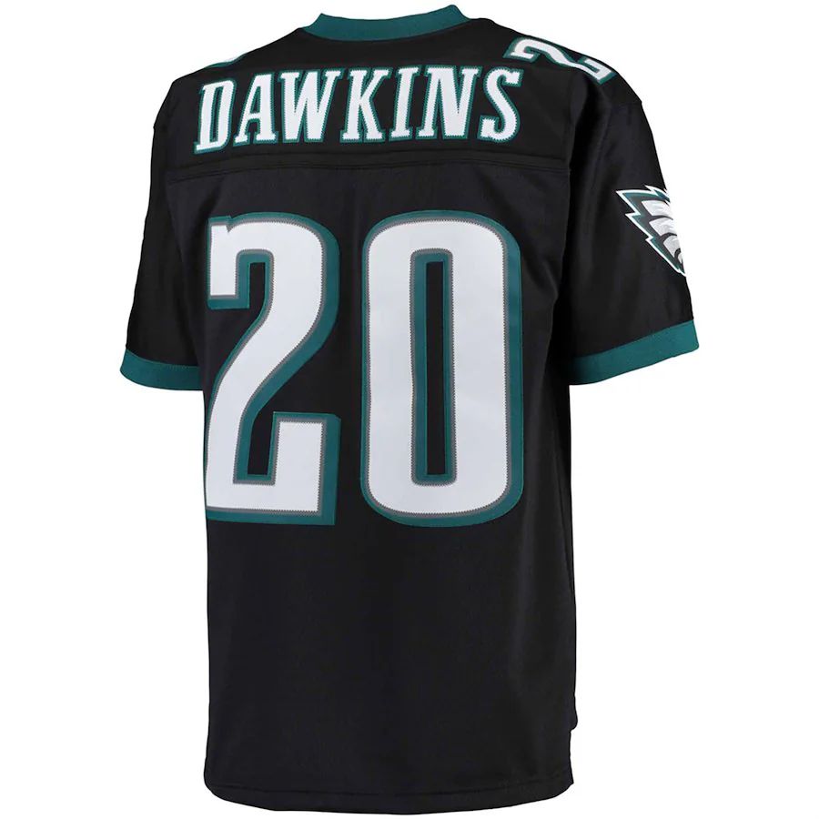 P.Eagles #20 Brian Dawkins Mitchell & Ness Black Big & Tall 2004 Retired Player Replica Jersey Stitched American Football Jerseys - Main View