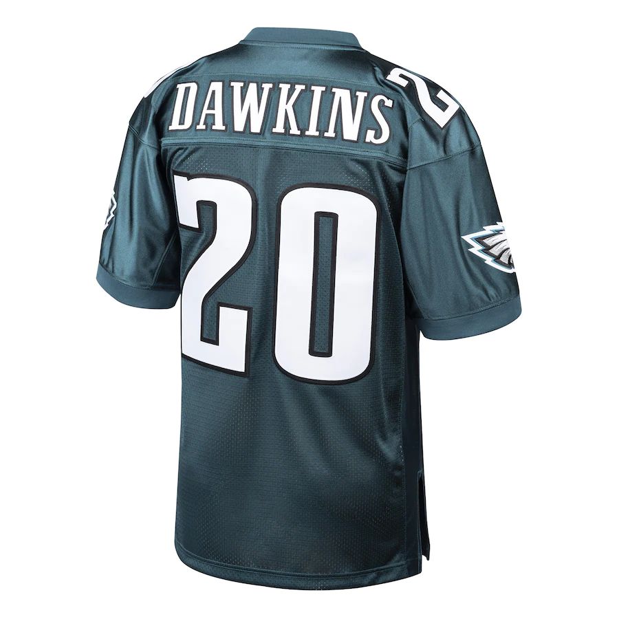 P.Eagles #20 Brian Dawkins Mitchell & Ness Midnight Green 1996 Authentic Throwback Retired Player Jersey Stitched American Football Jerseys - Main View