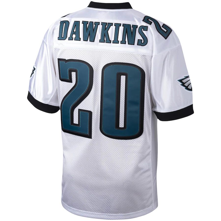 P.Eagles #20 Brian Dawkins Mitchell & Ness White 2004 Authentic Throwback Retired Player Jersey Stitched American Football Jerseys - Main View