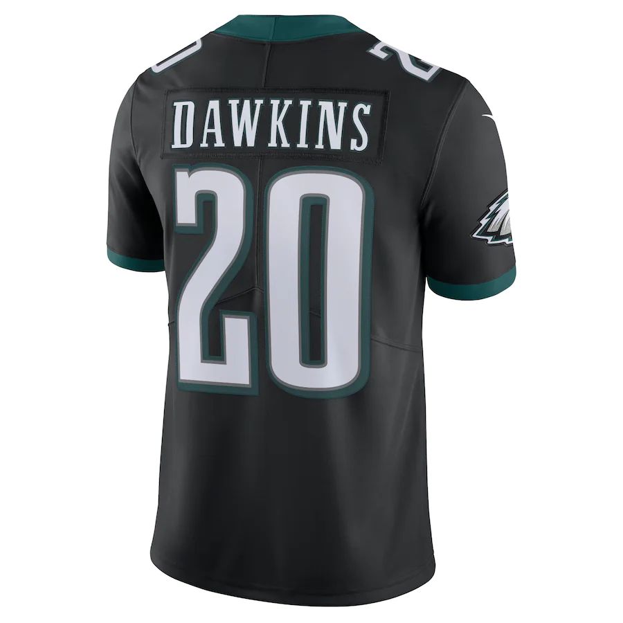 P.Eagles #20 Brian Dawkins Black Alternate Game Retired Player Limited Jersey Stitched American Football Jerseys - Main View
