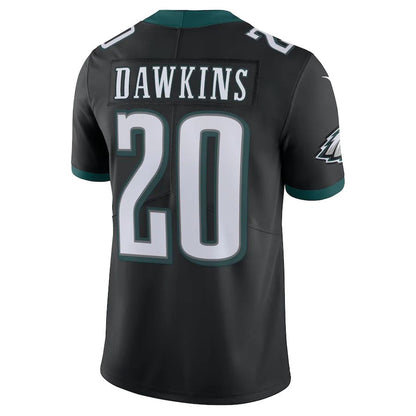 P.Eagles #20 Brian Dawkins Black Alternate Game Retired Player Limited Jersey Stitched American Football Jerseys - Main View