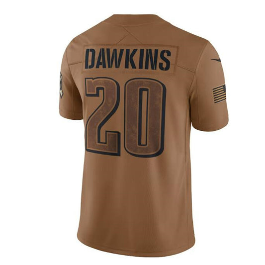 P.Eagles #20 Brian Dawkins Brown 2023 Salute To Service Retired Player Limited Jersey Stitched American Football Jerseys - Main View