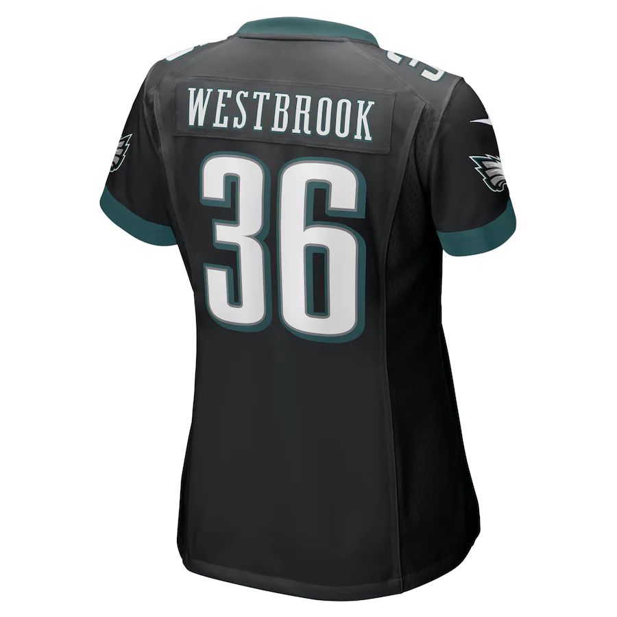 P.Eagles #36 Brian Westbrook Black Retired Game Jersey Stitched American Football Jerseys - Main View