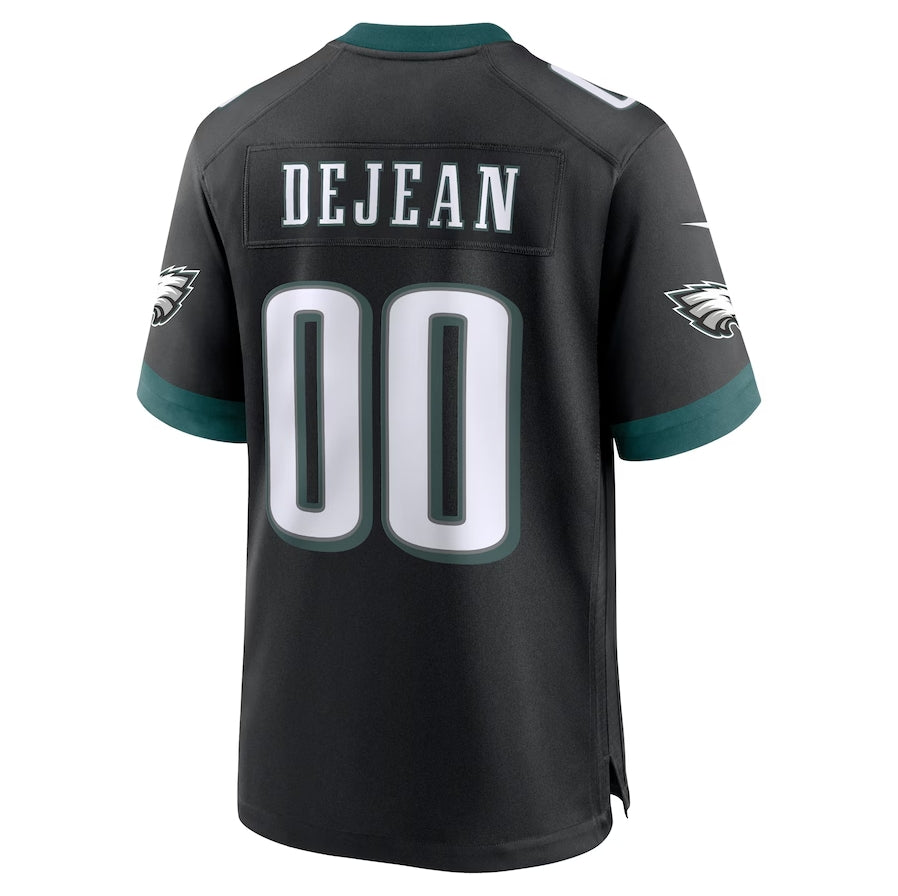 P.Eagles Cooper DeJean 2024 Draft Alternate Player Game Jersey - Black American Football Jerseys - Main View