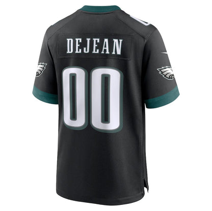 P.Eagles Cooper DeJean 2024 Draft Alternate Player Game Jersey - Black American Football Jerseys - Main View