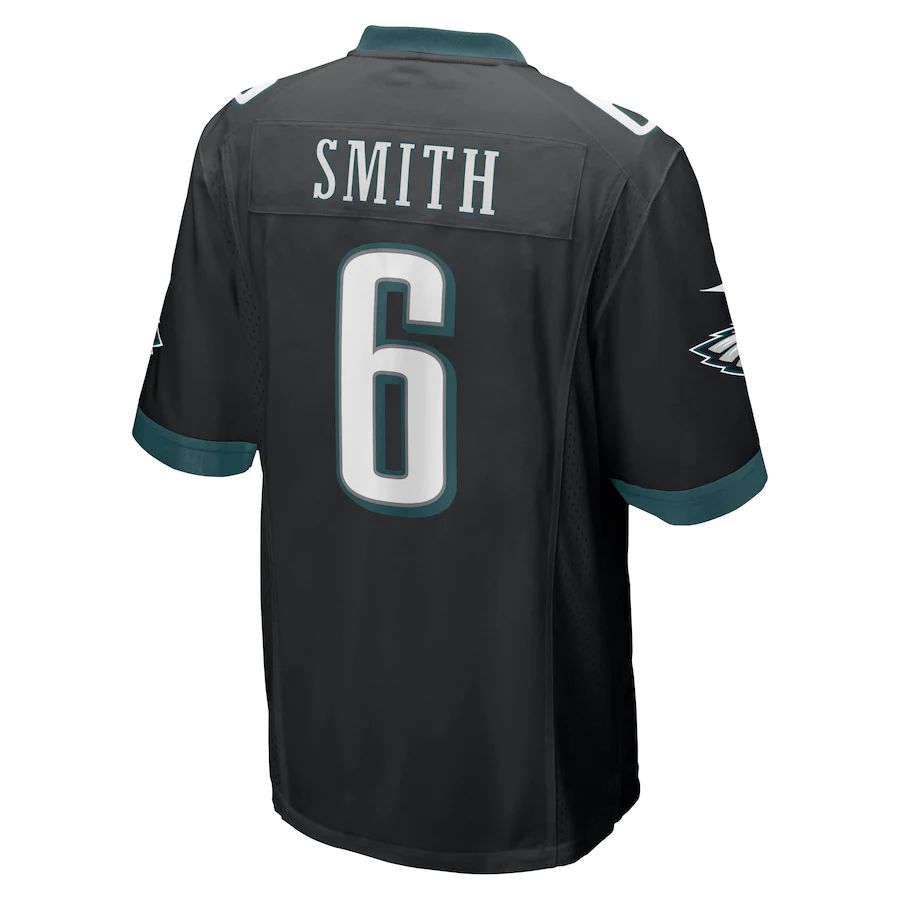 P.Eagles #6 DeVonta Smith Black Game Jersey Stitched American Football Jerseys - Main View
