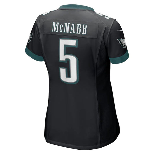 P.Eagles #5 Donovan McNabb Black Retired Player Jersey Stitched American Football Jerseys - Main View