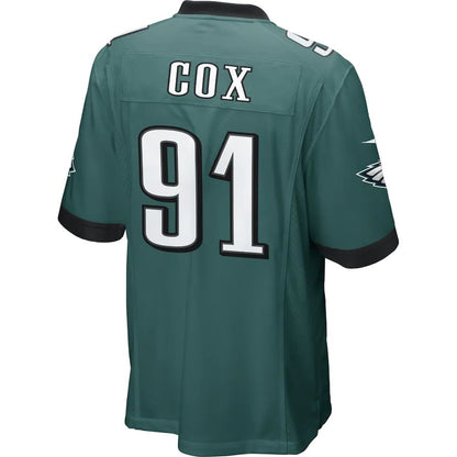 P.Eagles #91 Fletcher Cox Midnight Green Game Jersey Stitched American Football Jerseys - Main View