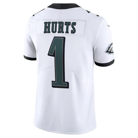 P.Eagles #1 Jalen Hurts White Vapor Limited Jersey Stitched American Football Jerseys - Main View
