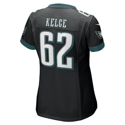 P.Eagles #62 Jason Kelce Black Player Game Jersey Stitched American Football Jerseys - Main View