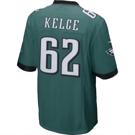 P.Eagles #62 Jason Kelce Midnight Green Game Jersey Stitched Jersey American Football Jerseys - Main View