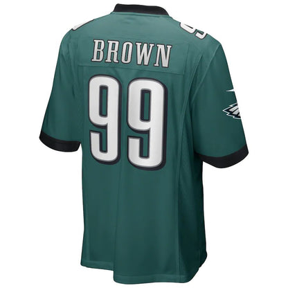 P.Eagles #99 Jerome Brown Midnight Green Game Retired Player Jersey Stitched American Football Jerseys - Main View
