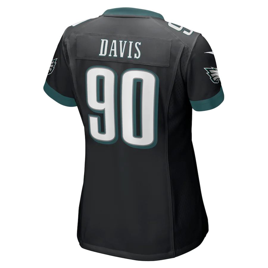 P.Eagles #90 Jordan Davis Black Player Game Jersey Stitched American Football Jerseys - Main View