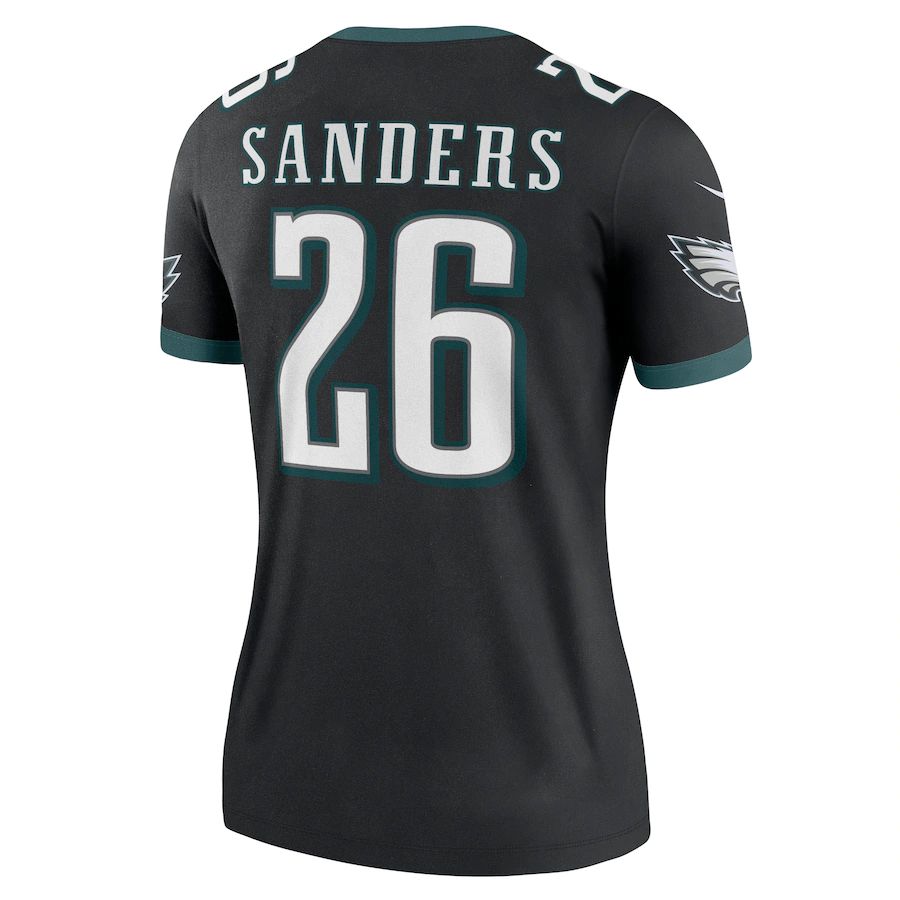 P.Eagles #26 Miles Sanders Black Legend Jersey Stitched American Football Jerseys - Main View