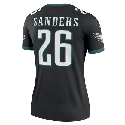 P.Eagles #26 Miles Sanders Black Legend Jersey Stitched American Football Jerseys - Main View