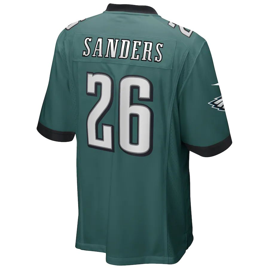 P.Eagles #26 Miles Sanders Midnight Green Game Player Jersey Stitched American Football Jerseys - Main View