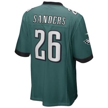 P.Eagles #26 Miles Sanders Midnight Green Game Player Jersey Stitched American Football Jerseys - Main View