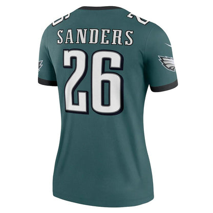P.Eagles #26 Miles Sanders Midnight Green Legend Jersey Stitched American Football Jerseys - Main View