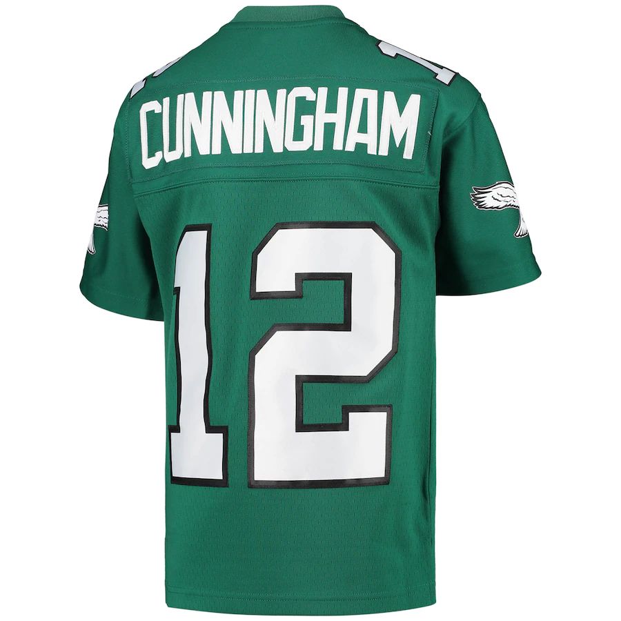 P.Eagles #12 Randall Cunningham Mitchell & Ness Kelly Green Retired Player Legacy Jersey Stitched American Football Jerseys - Main View