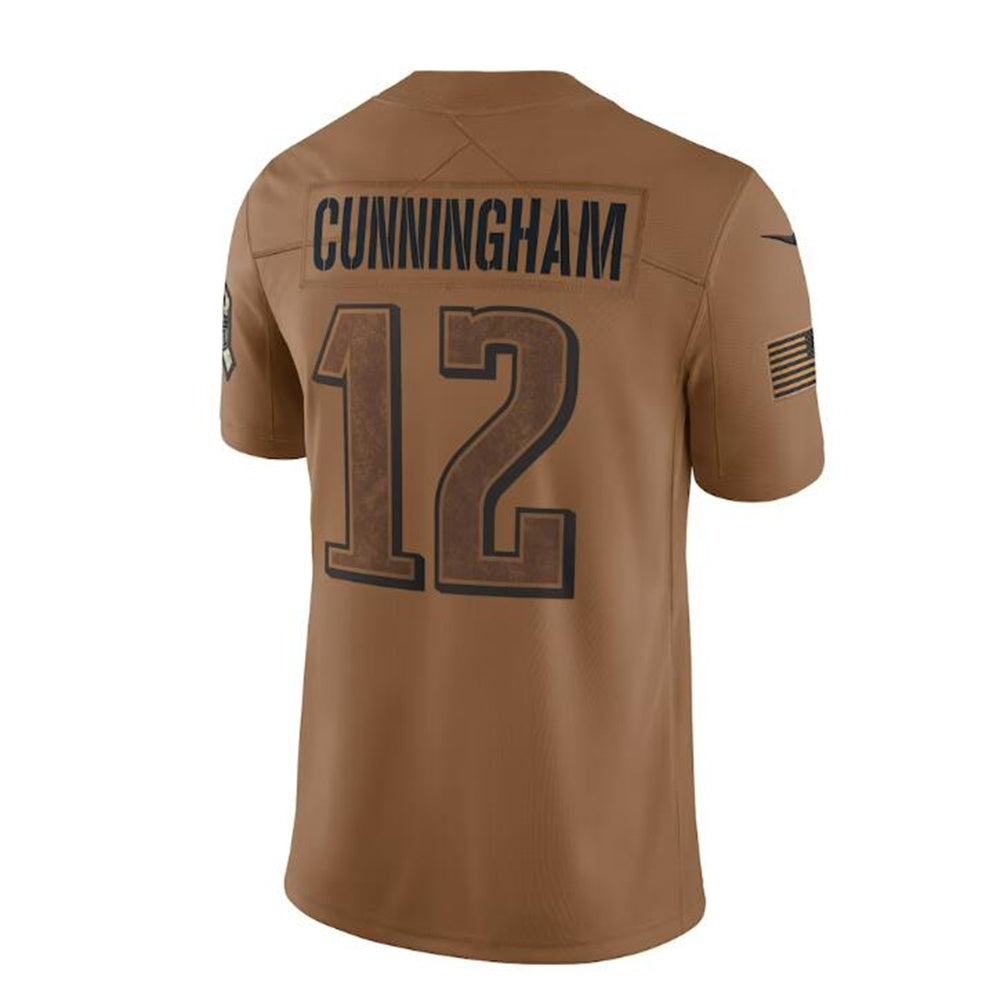 P.Eagles #12 Randall Cunningham Brown 2023 Salute To Service Retired Player Limited Jersey Stitched American Football Jerseys - Main View