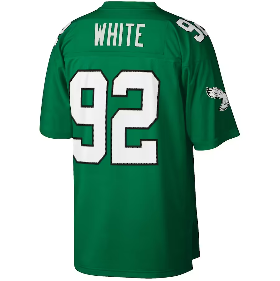 P.Eagles #92 Reggie White Mitchell & Ness Kelly Green Legacy Replica Jersey Stitched American Football Jerseys - Main View