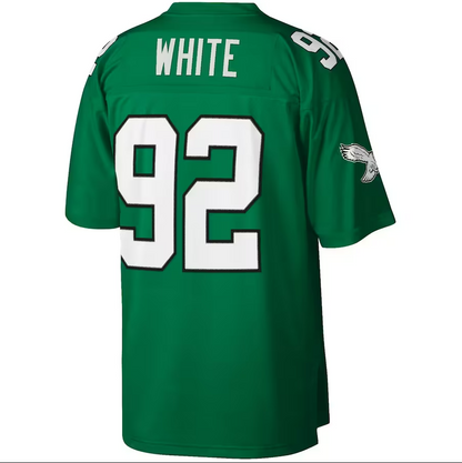 P.Eagles #92 Reggie White Mitchell & Ness Kelly Green Legacy Replica Jersey Stitched American Football Jerseys - Main View