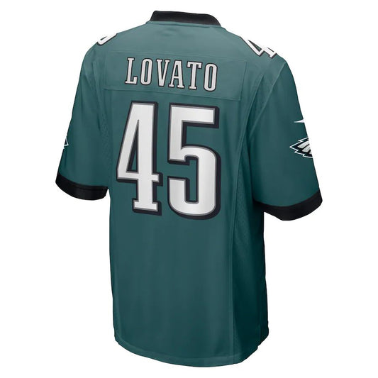 P.Eagles #45 Rick Lovato Midnight Green Game Jersey Stitched American Football Jerseys - Main View
