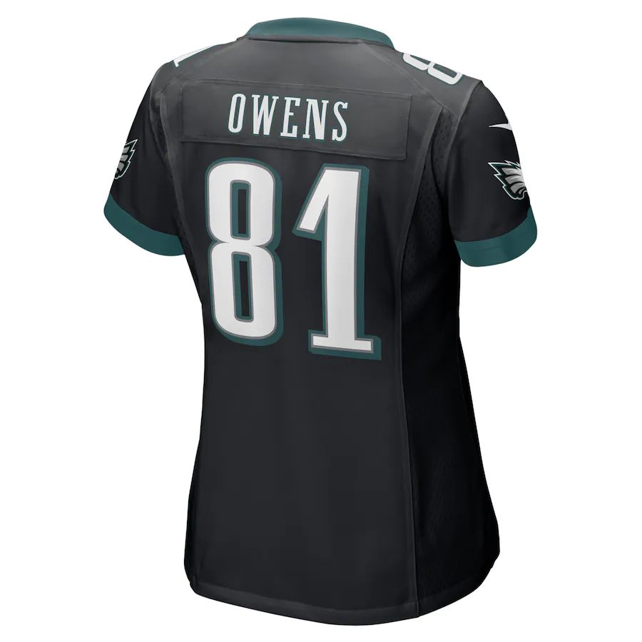 P.Eagles #81 Terrell Owens Black Retired Player Jersey Stitched American Football Jerseys - Main View