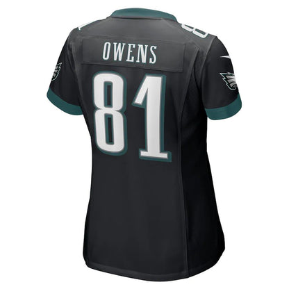 P.Eagles #81 Terrell Owens Black Retired Player Jersey Stitched American Football Jerseys - Main View