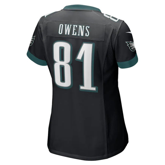P.Eagles #81 Terrell Owens Black Retired Player Jersey Stitched American Football Jerseys - Main View
